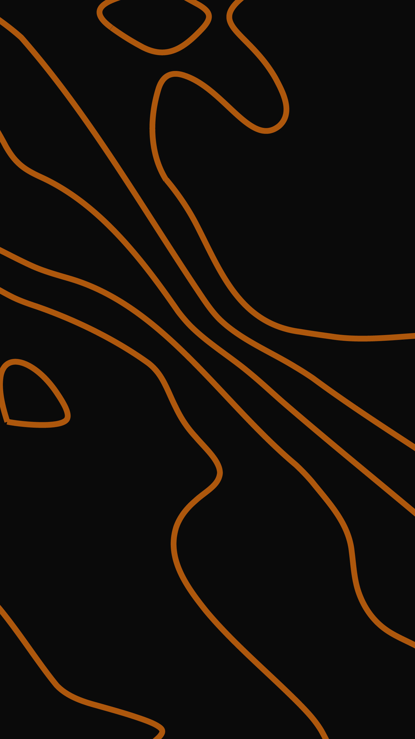 dark themed contour map of harlow lake recreation area in marquette, michigan